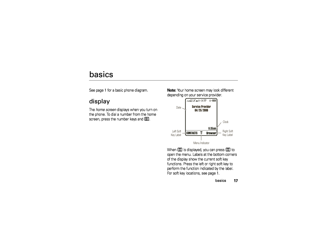Motorola 6809512A76-A manual basics, display 