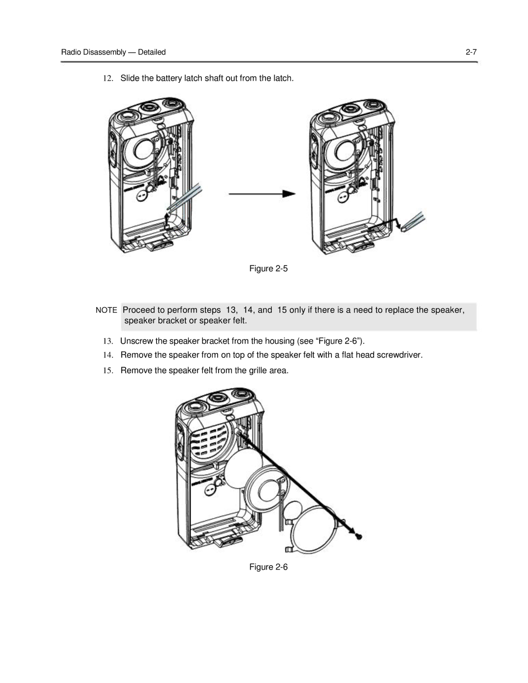 Motorola 6816101H01-A service manual Radio Disassembly Detailed 