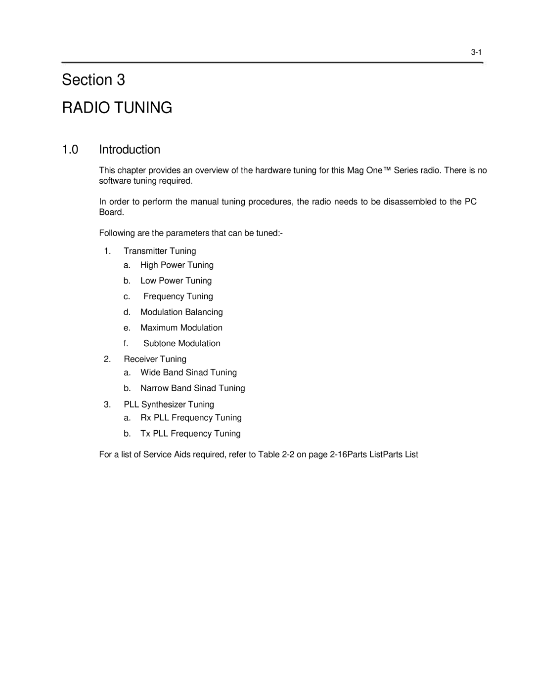 Motorola 6816101H01-A service manual Radio Tuning, Introduction 