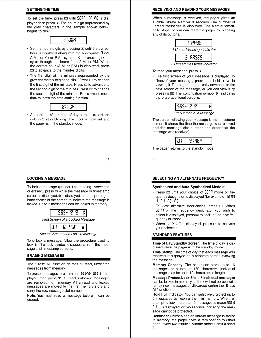 Motorola 6881017B45-A manual 1200a, Pages, 800a 555-1212, 1246p 