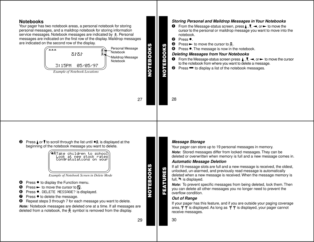 Motorola 6881029B40-A manual Features 