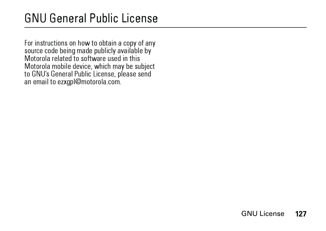 Motorola 6887460Z69 manual GNU General Public License, GNU License 