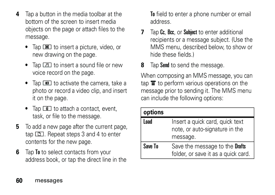 Motorola 6887460Z69 manual Insert a quick card, quick text 