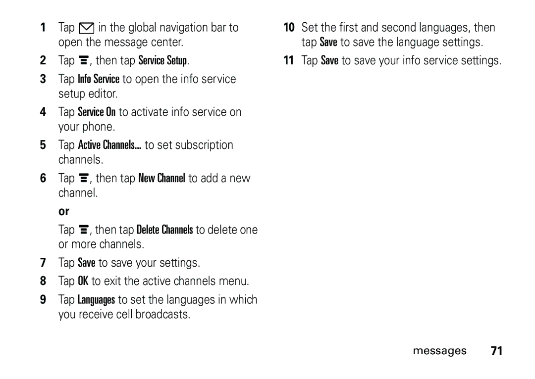 Motorola 6887460Z69 manual Messages 