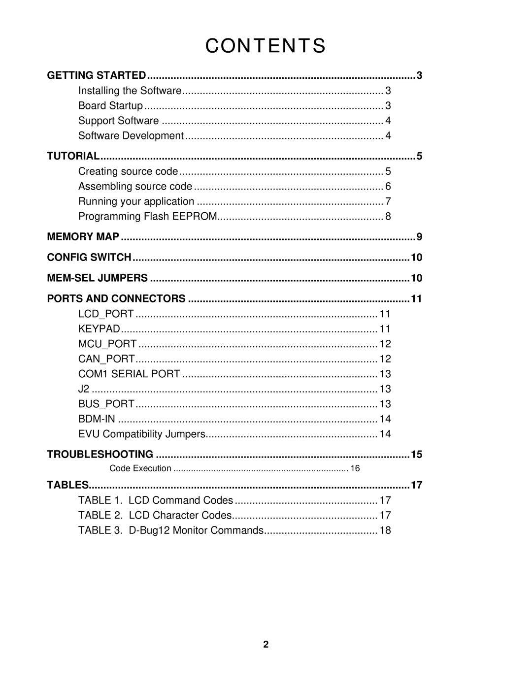 Motorola CME-12B/BC, 68HC12BC32, 68HC12B32 manual Contents 