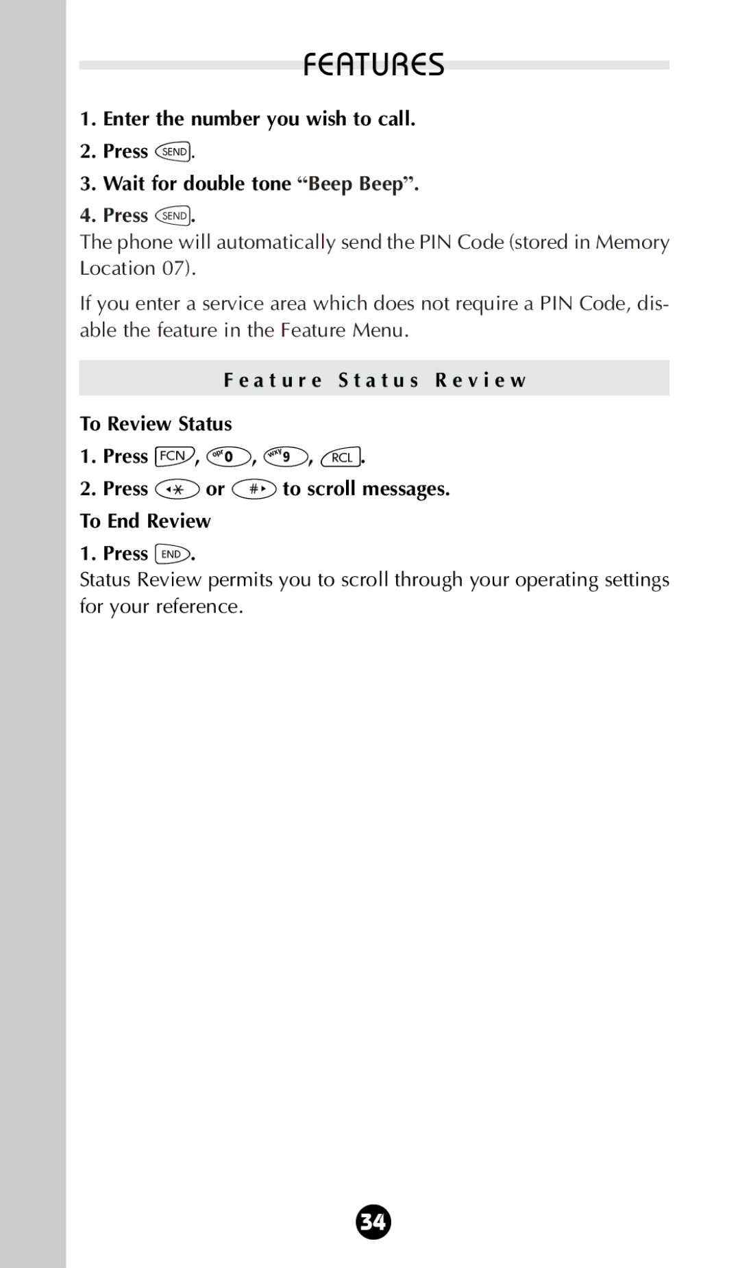 Motorola 68P09396A92-A owner manual Features 