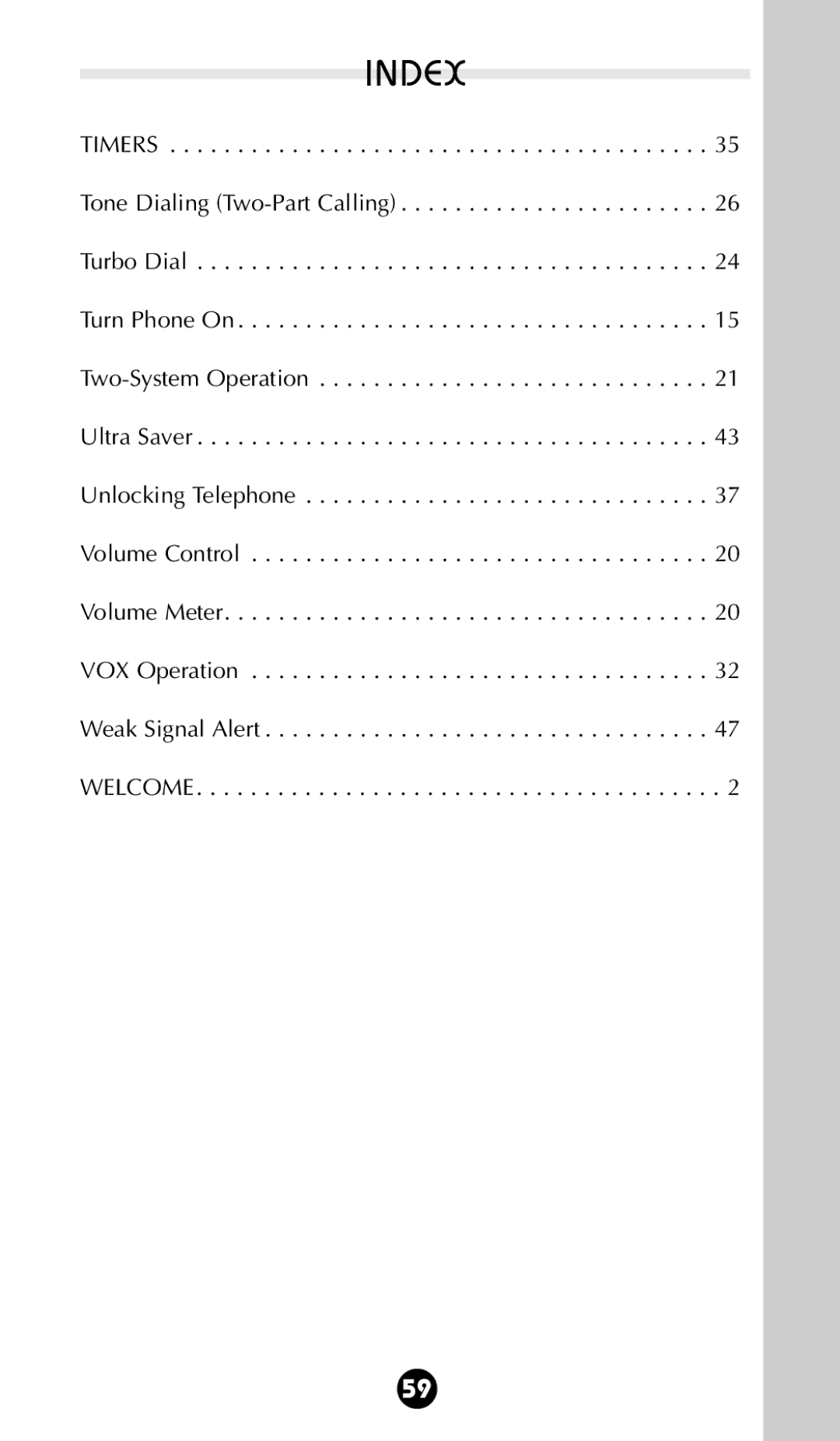 Motorola 68P09396A92-A owner manual Index 