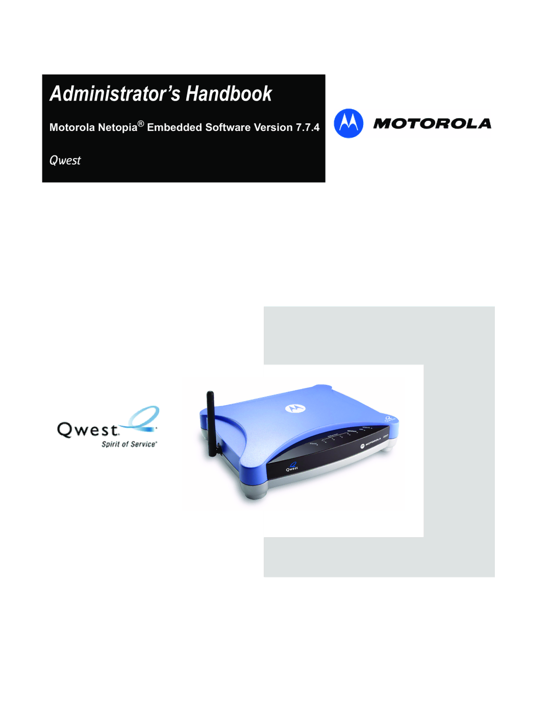 Motorola 7.7.4 manual Administrator’s Handbook 