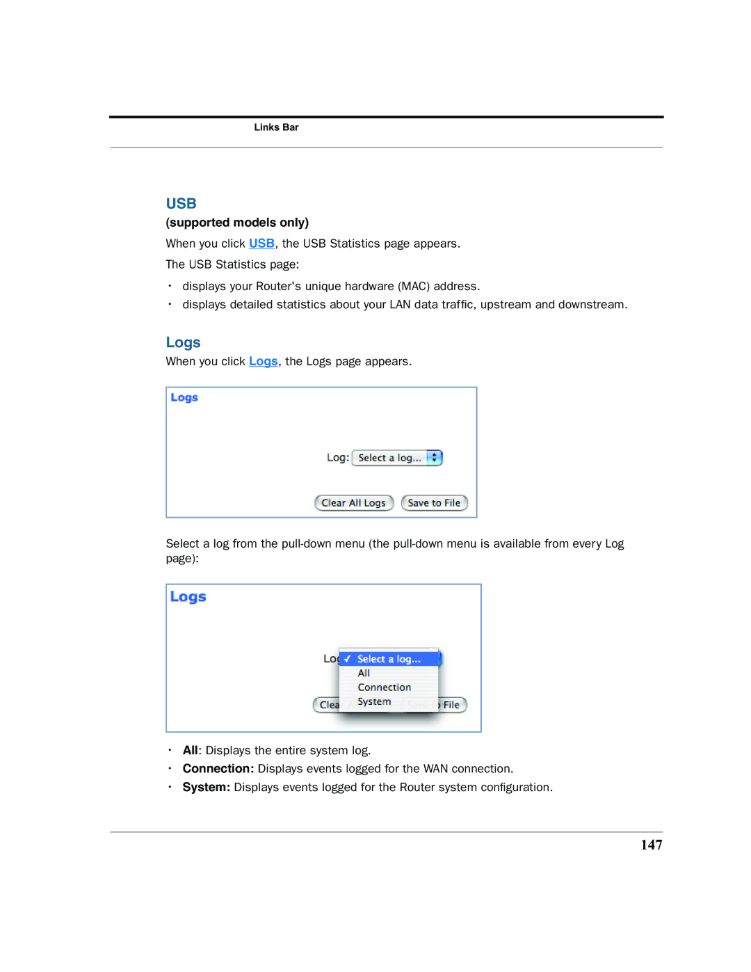 Motorola 7.7.4 manual Logs, 147 