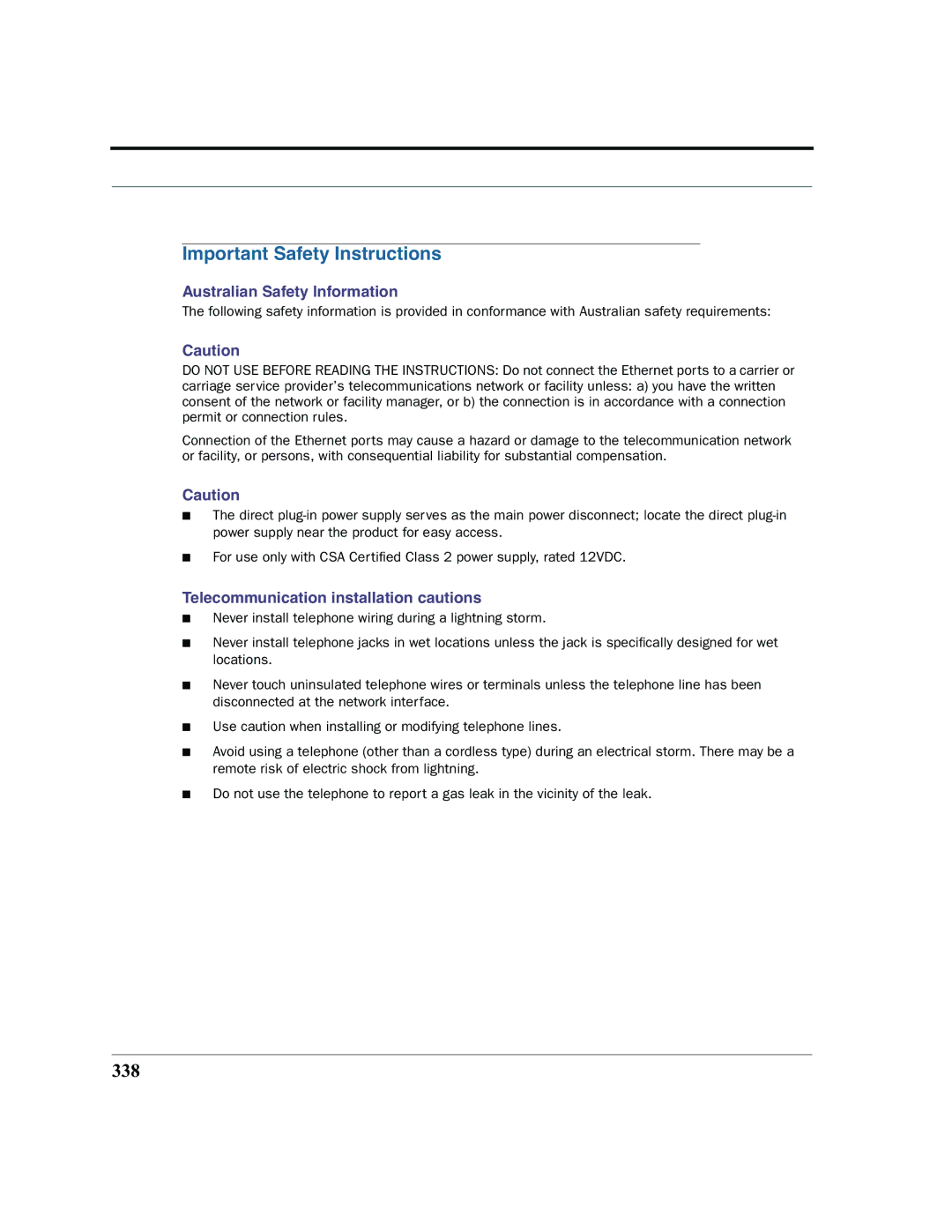 Motorola 7.7.4 manual Important Safety Instructions, 338 