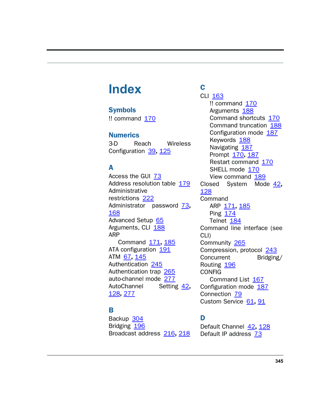 Motorola 7.7.4 manual Index 