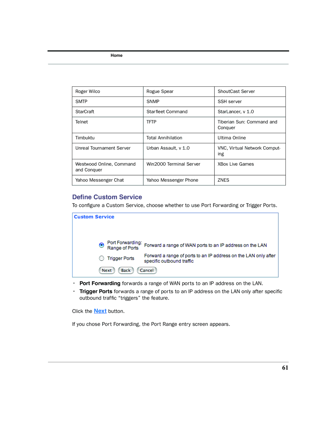 Motorola 7.7.4 manual Deﬁne Custom Service 