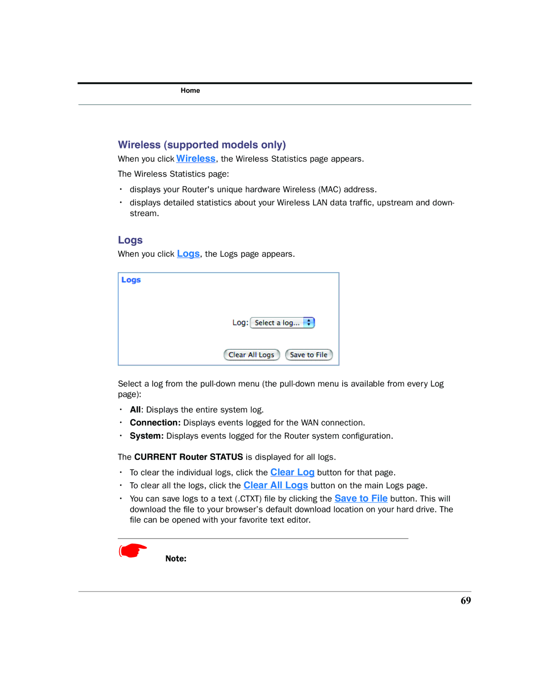 Motorola 7.7.4 manual Wireless supported models only 