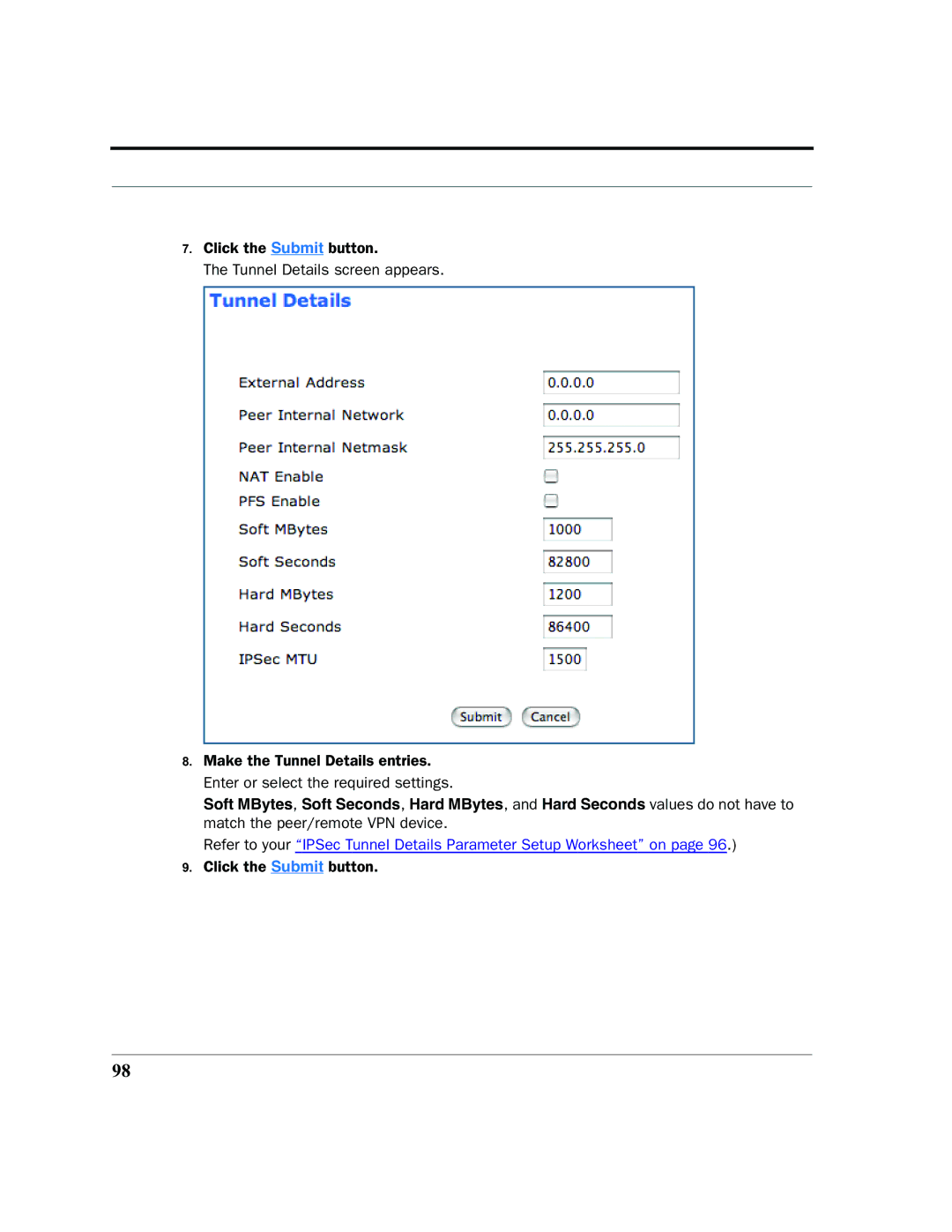 Motorola 7.7.4 manual Click the Submit button 