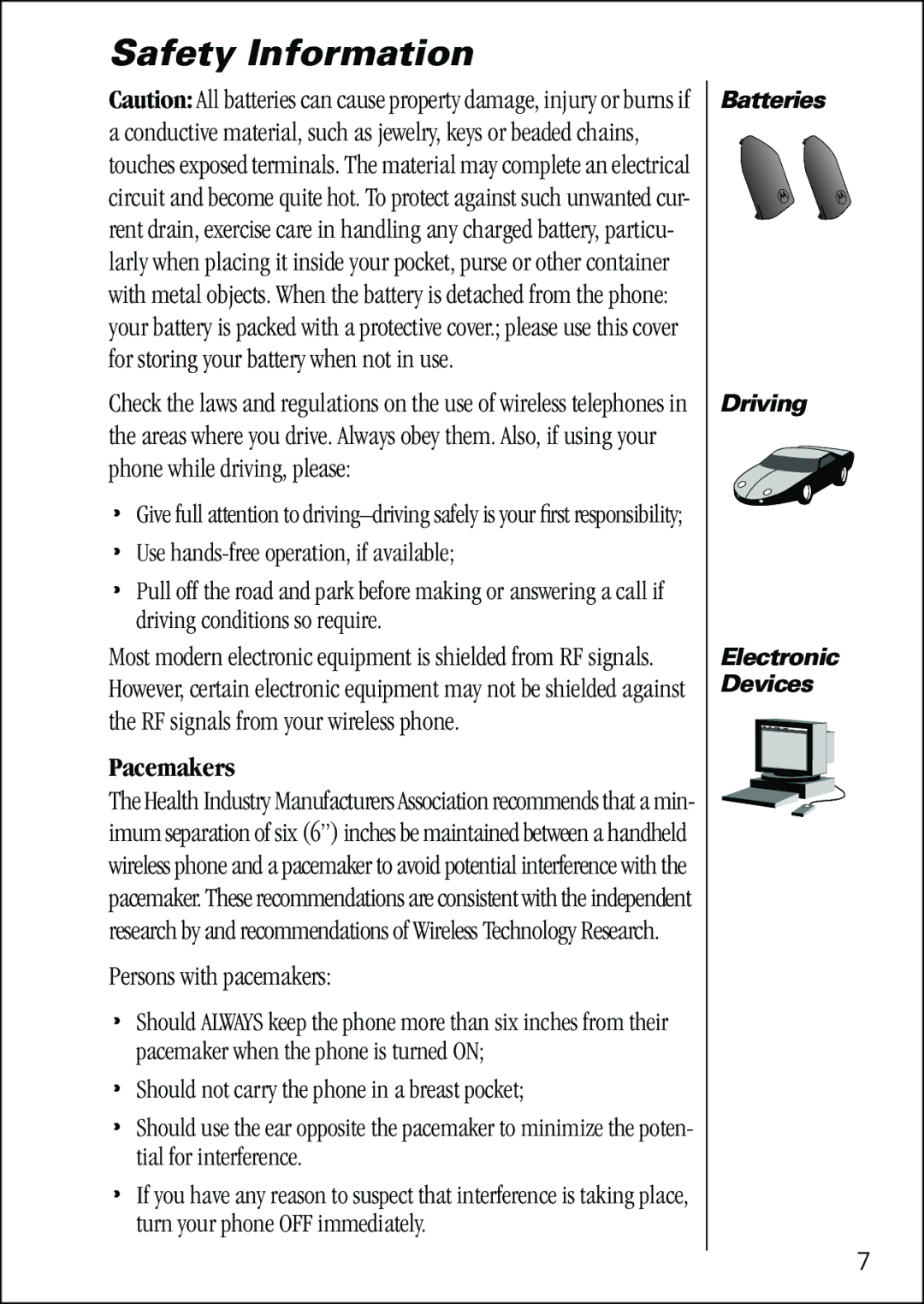 Motorola 7760 specifications Pacemakers 