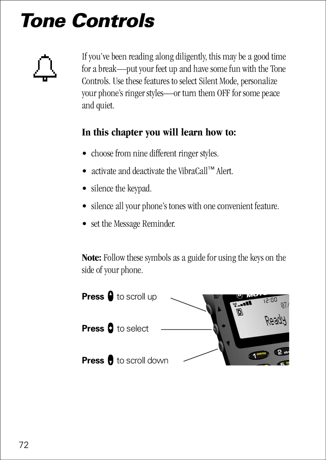 Motorola 7760 specifications Tone Controls 