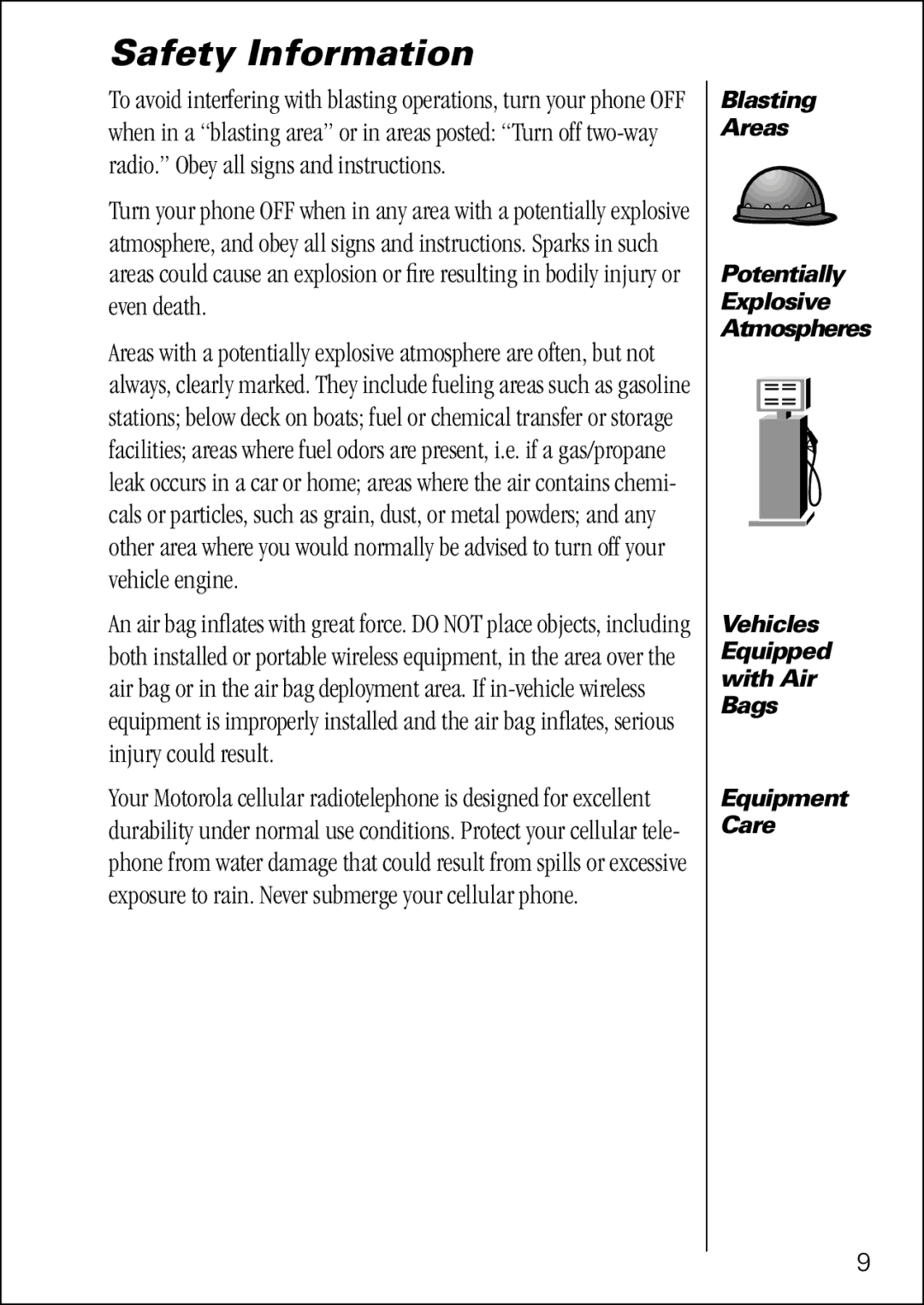 Motorola 7760 specifications Safety Information 