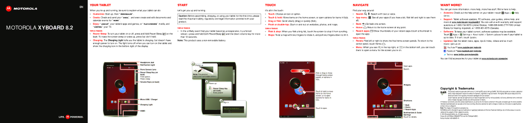 Motorola 8.2 manual Motorola Xyboard 