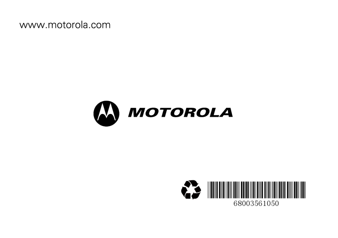 Motorola 89419n manual 68003561050 