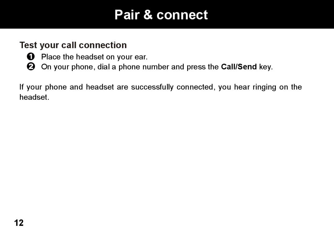 Motorola 89419n manual Test your call connection 