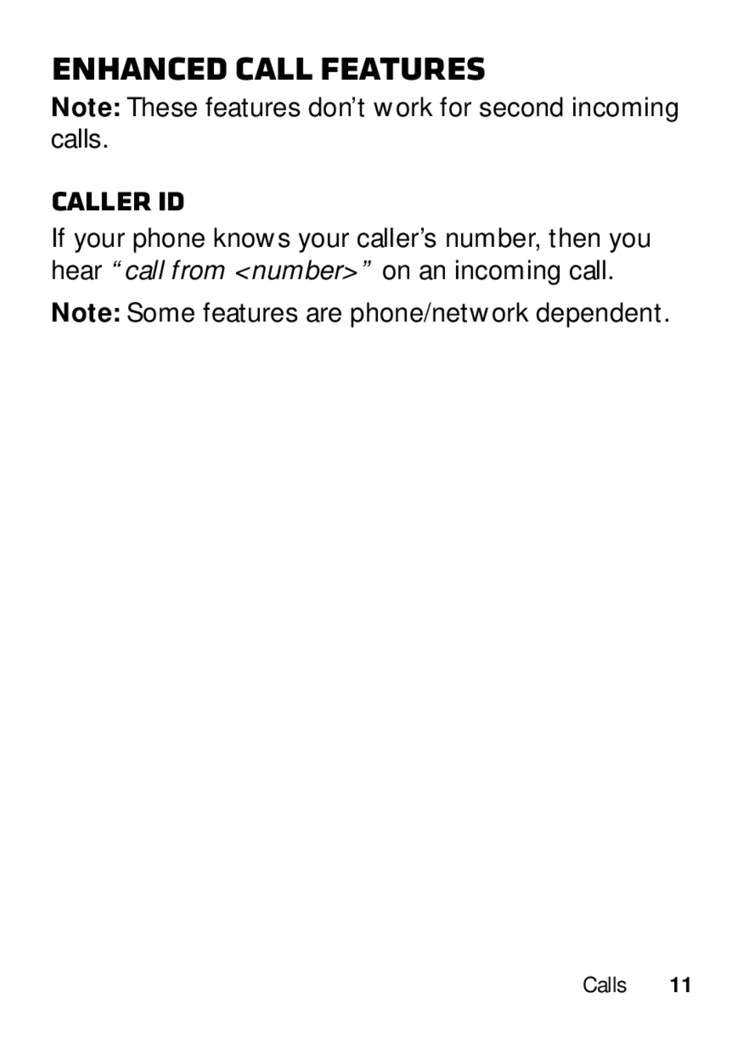 Motorola 89484N manual Enhanced call features, Caller ID 