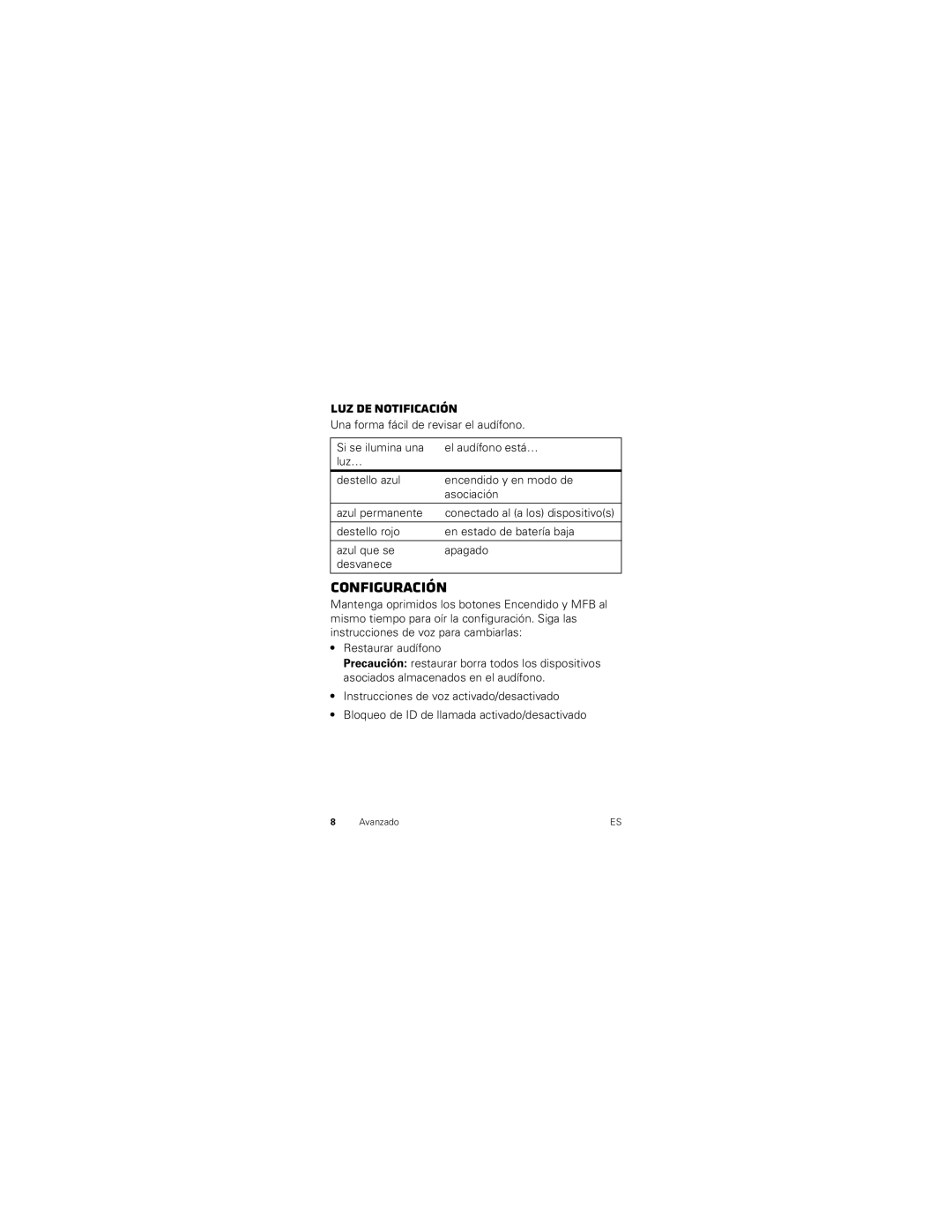 Motorola 89585N manual Configuración, Conectado al a los dispositivos 