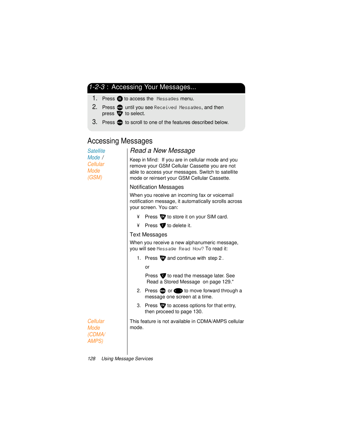 Motorola 9500 manual Accessing Messages, Accessing Your Messages, Read a New Message 