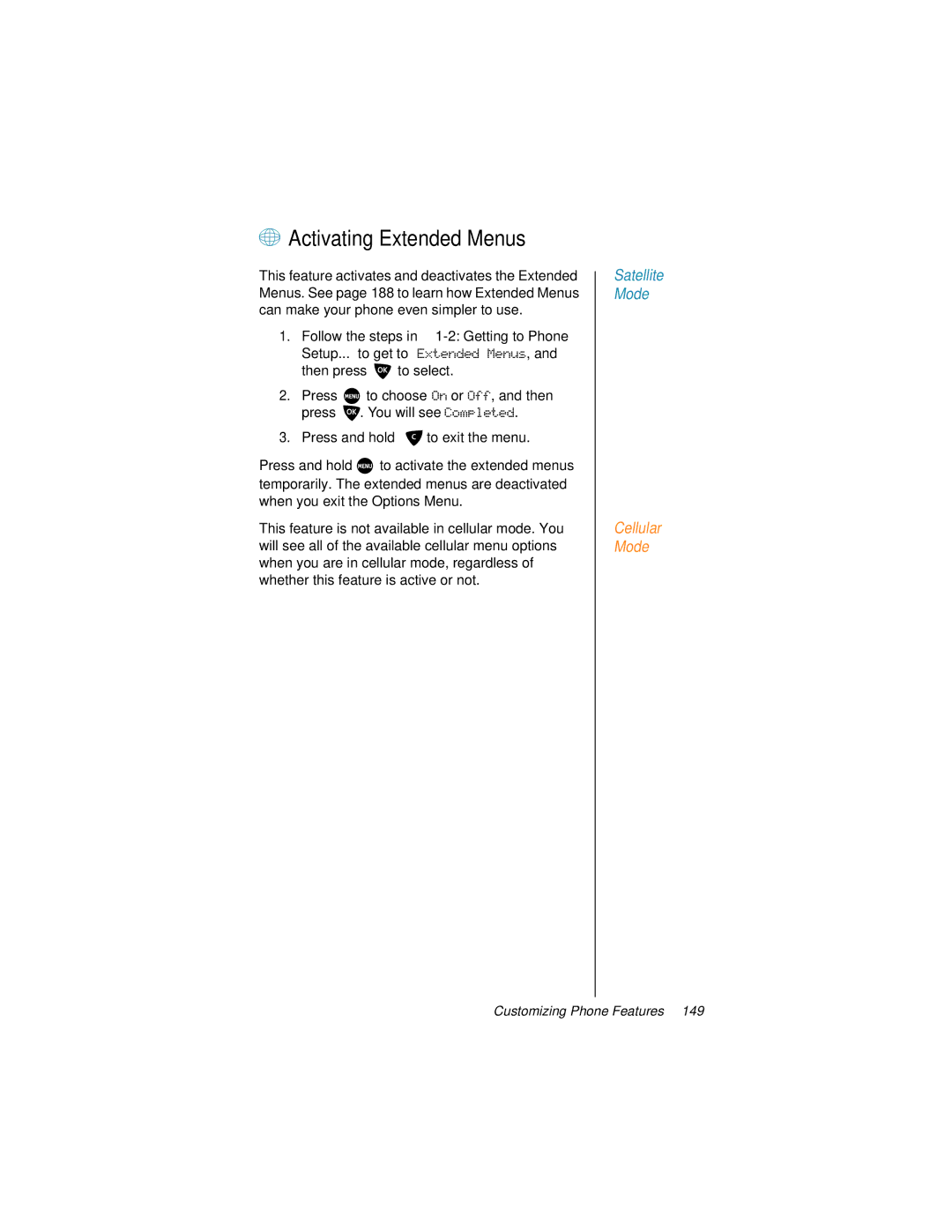 Motorola 9500 manual + Activating Extended Menus 