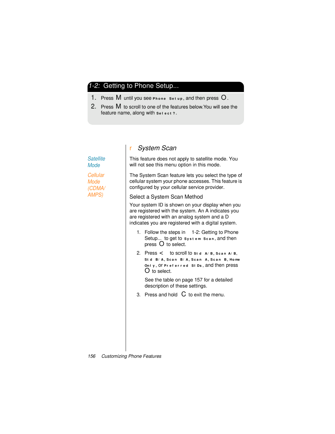 Motorola 9500 manual Select a System Scan Method 