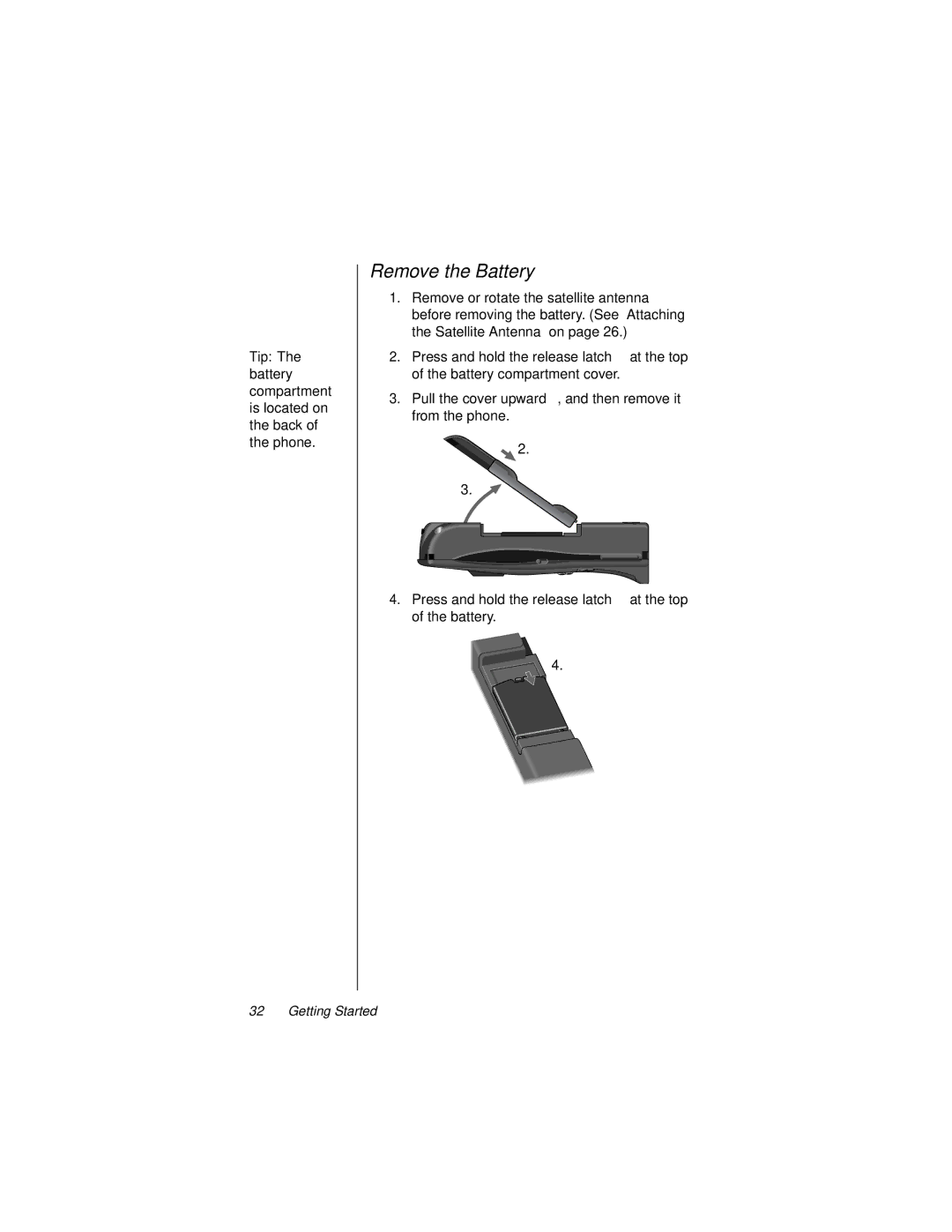 Motorola 9500 manual Remove the Battery 