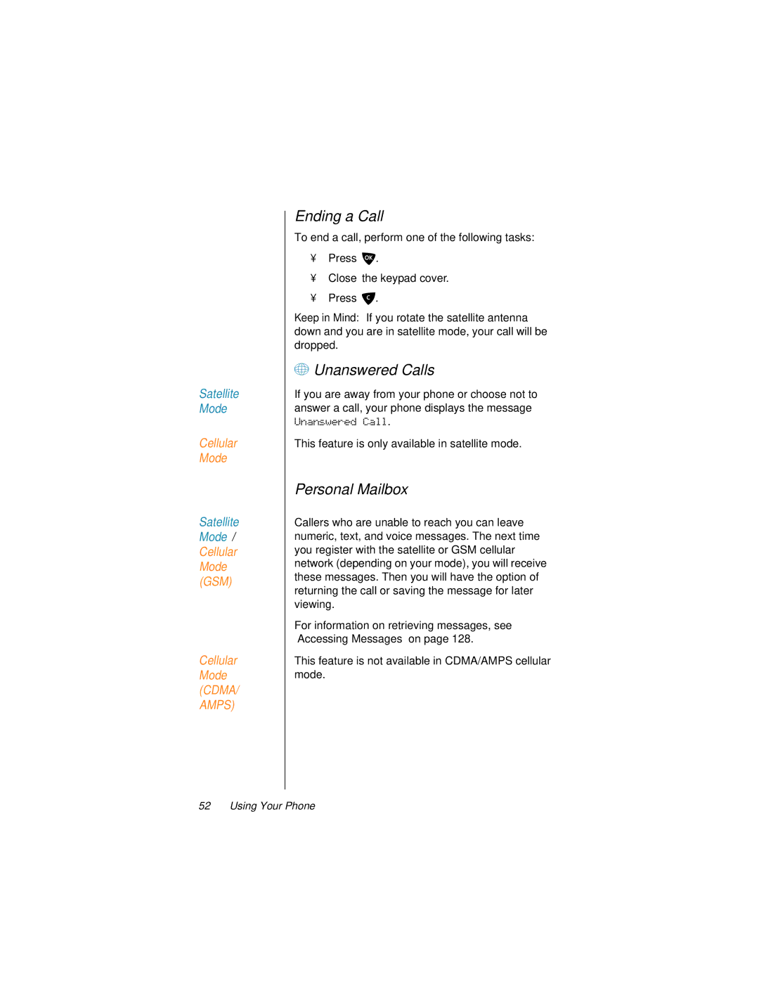 Motorola 9500 manual + Unanswered Calls, Personal Mailbox 