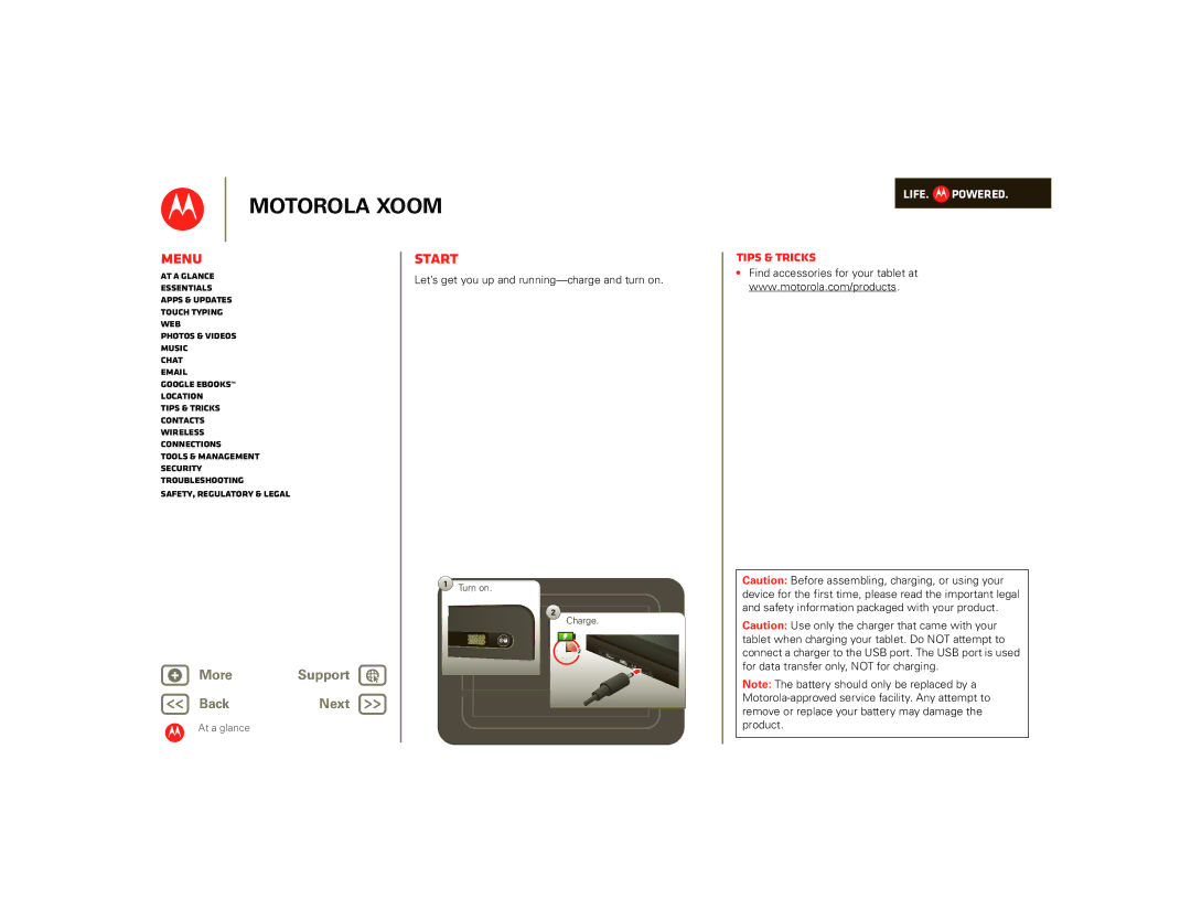 Motorola SJ1558RA, 990000745, 00001NARGNLX manual Start, Let’s get you up and running-charge and turn on, Product 