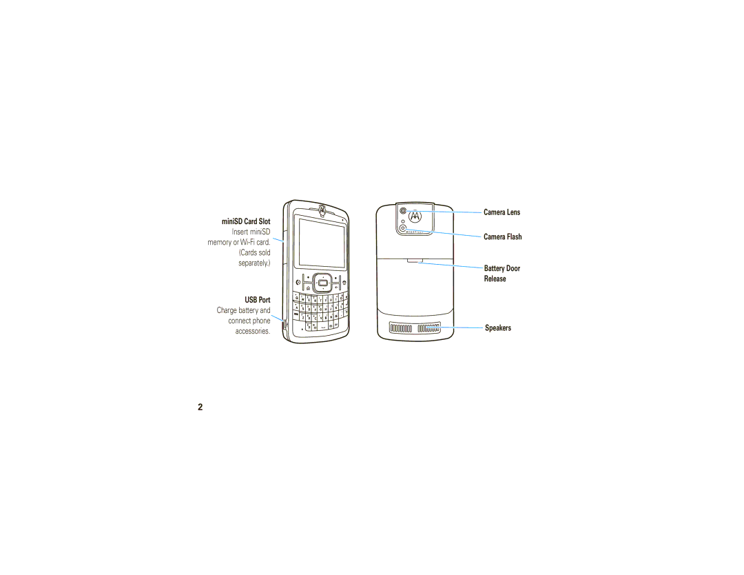 Motorola 9C manual Charge battery and connect phone accessories 