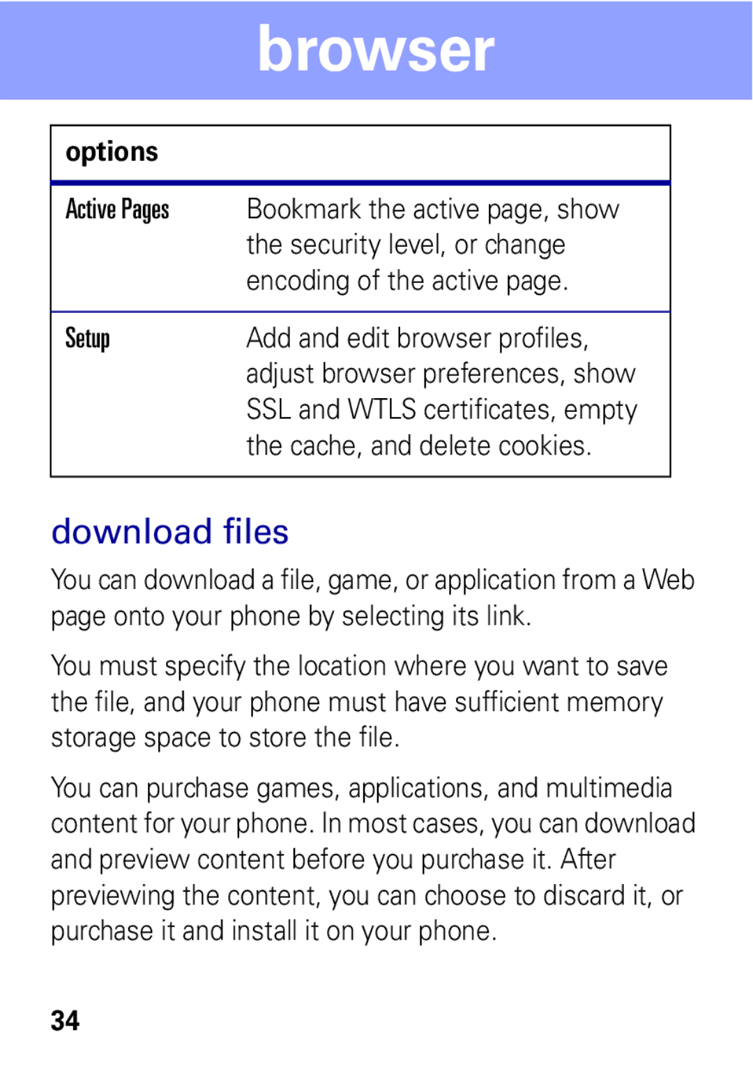 Motorola A1600 manual Download files 