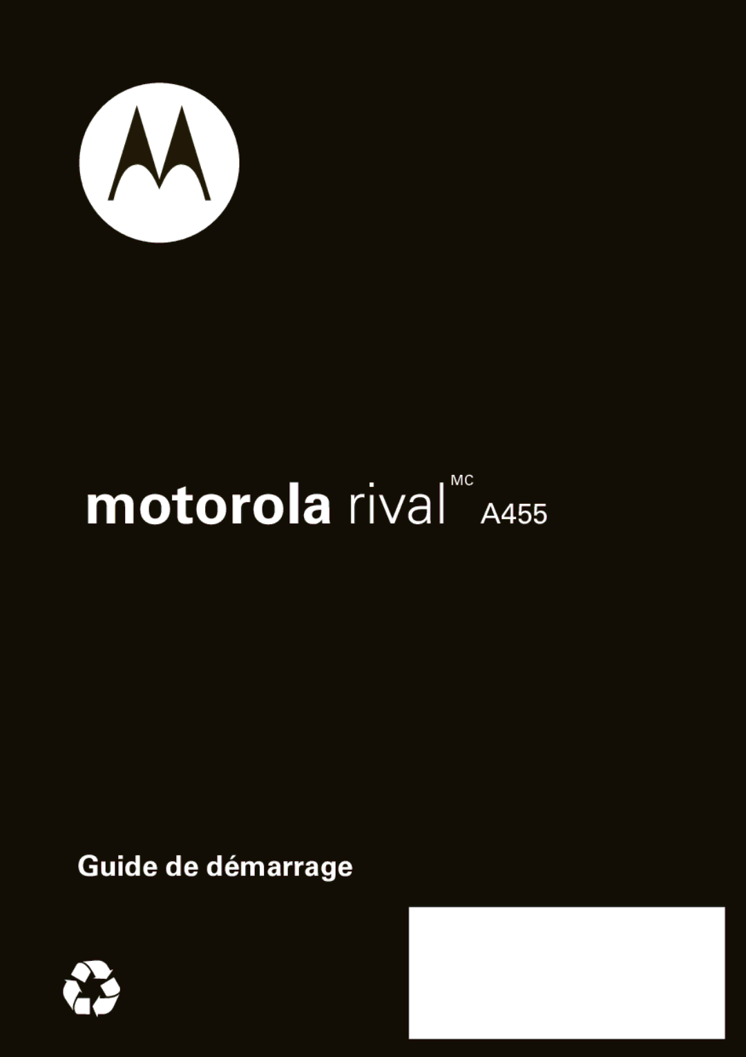 Motorola manual Motorola rivalMC A455 