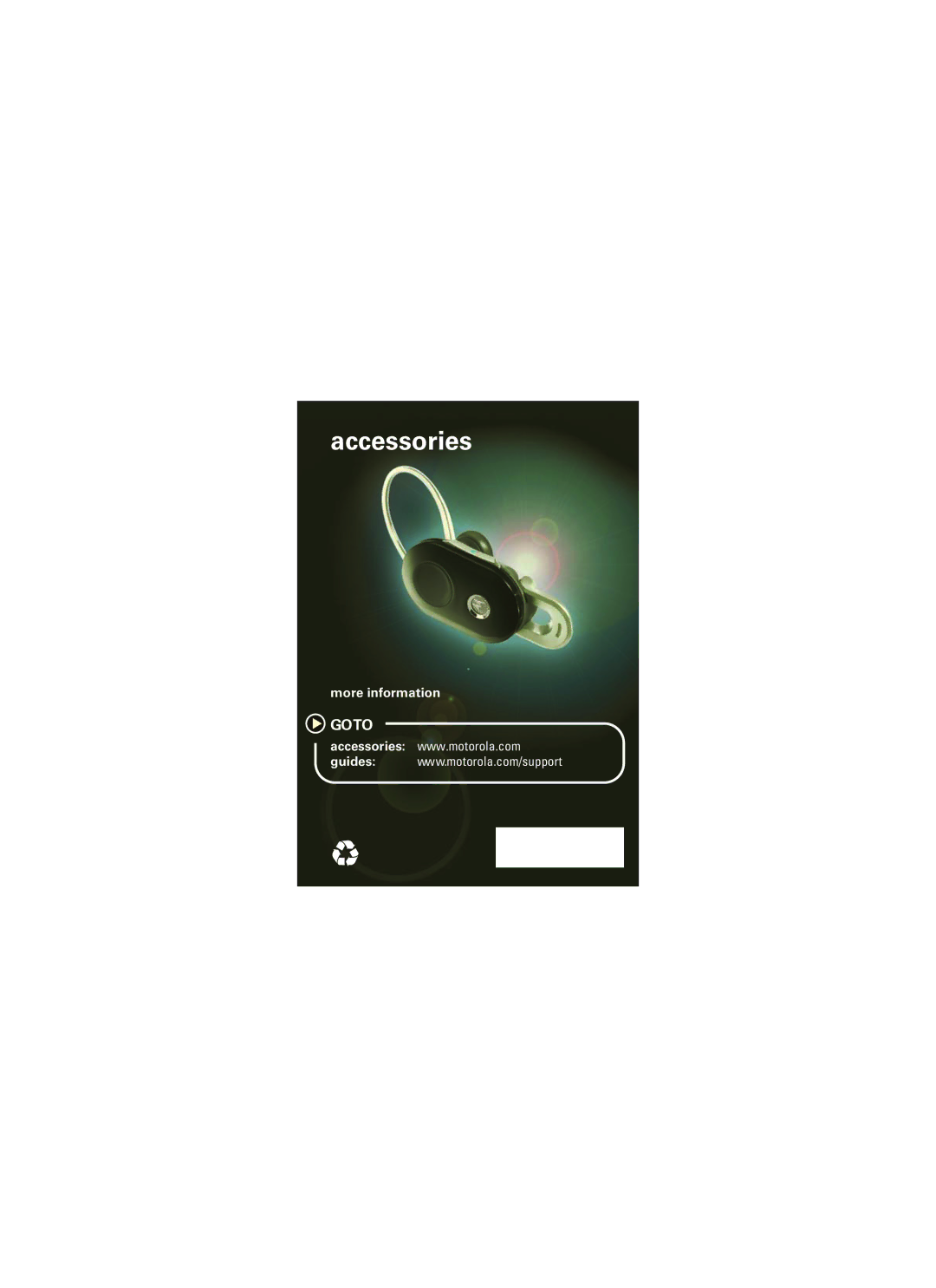 Motorola A45ECO manual Accessories 