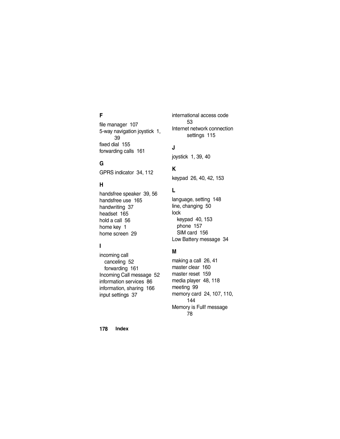 Motorola A780 manual Internet network connection settings 