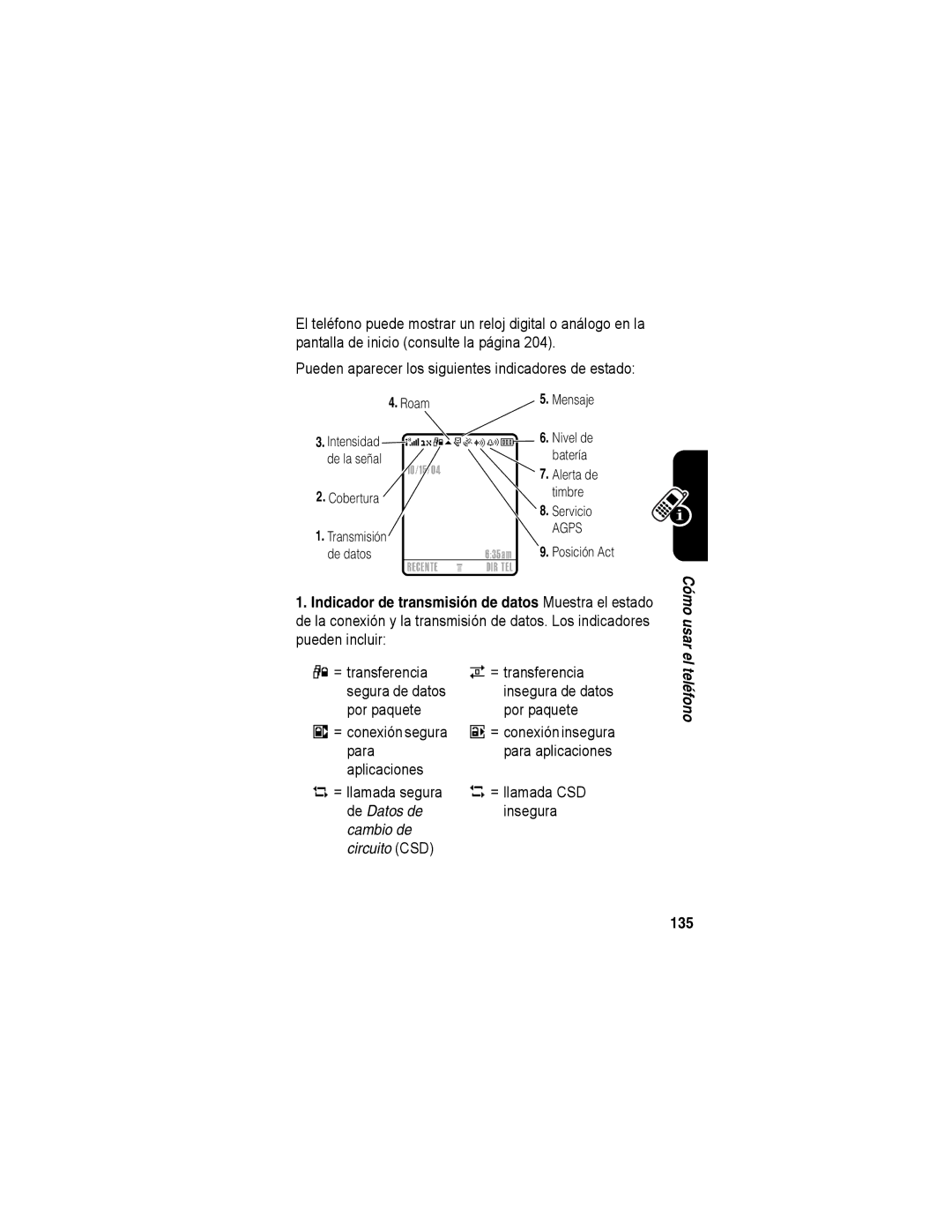 Motorola A840 manual 135 