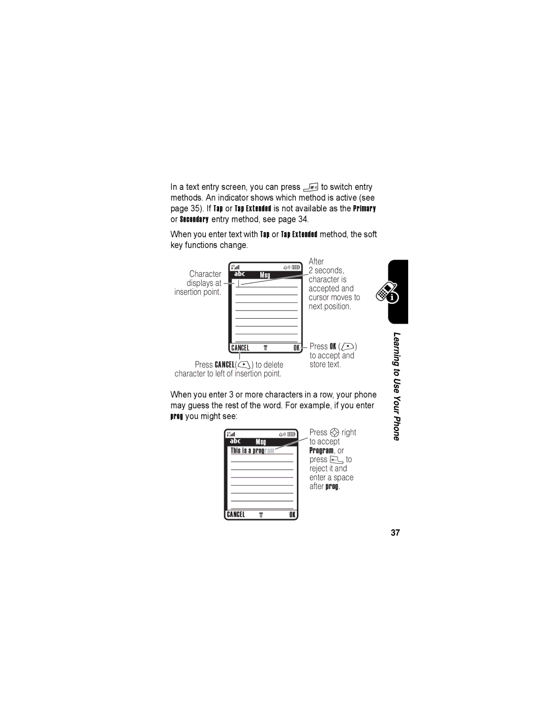 Motorola A840 manual After, Program , or 