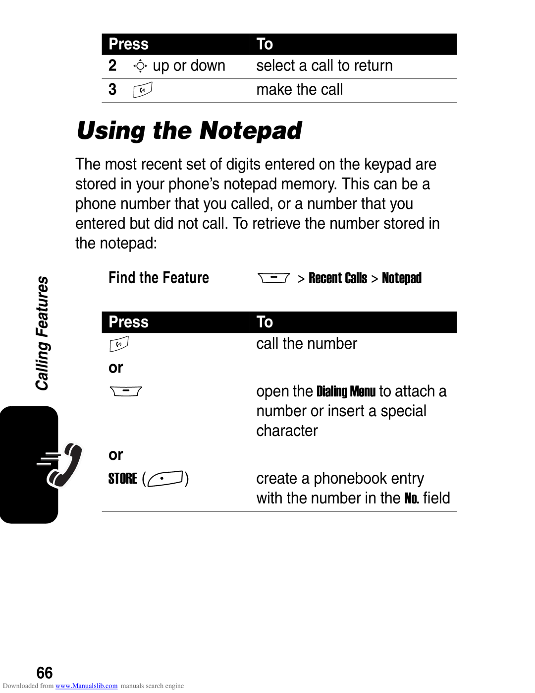 Motorola A845 3G manual Using the Notepad 