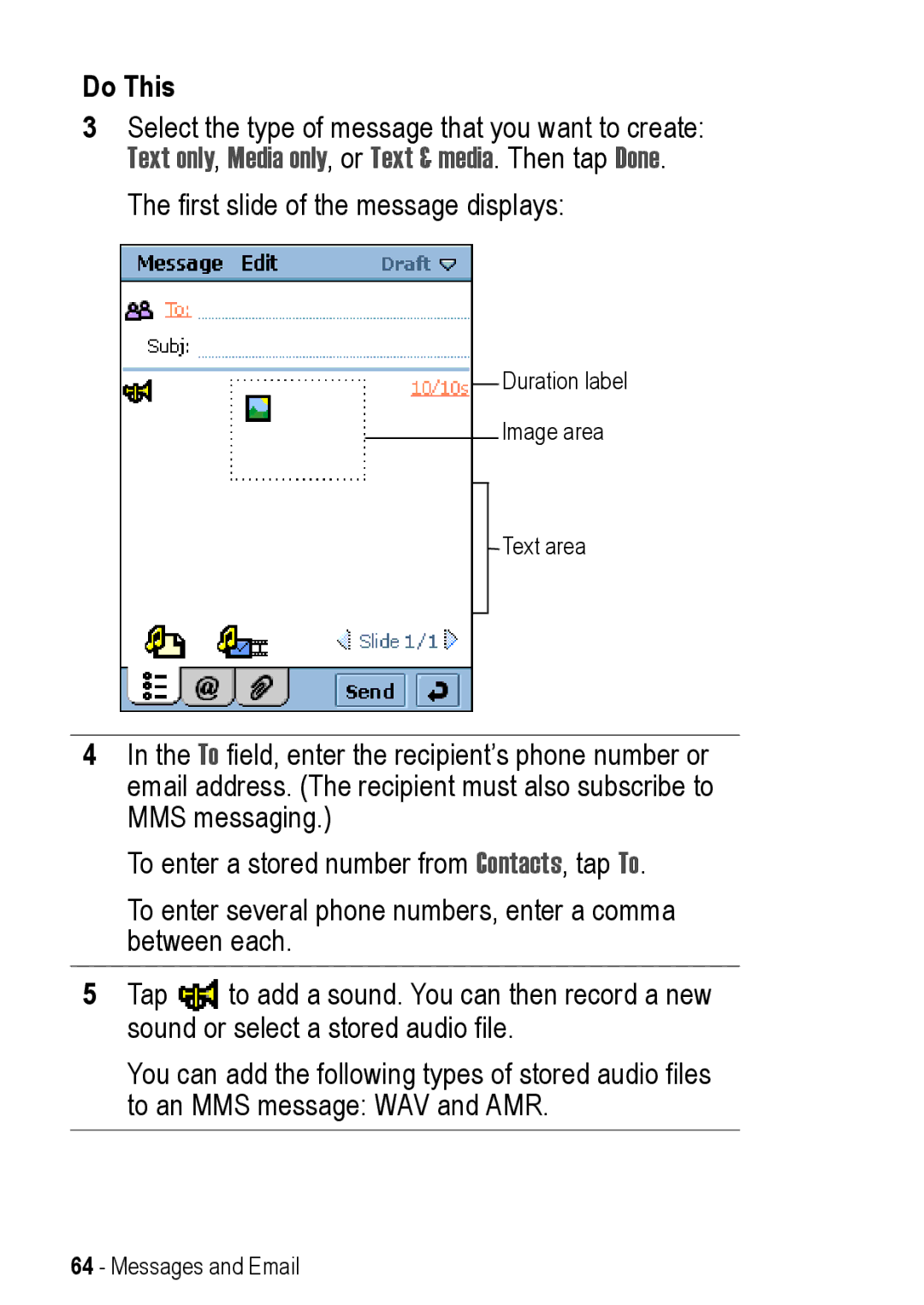 Motorola A925 manual Select the type of message that you want to create 