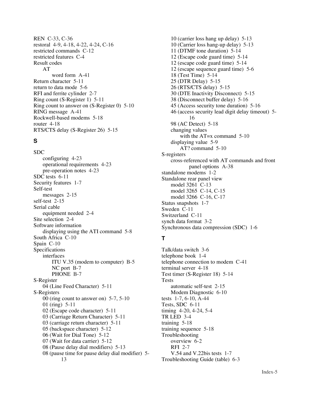 Motorola 326X V.34, and V.32bis, V.34-SDC manual Sdc 