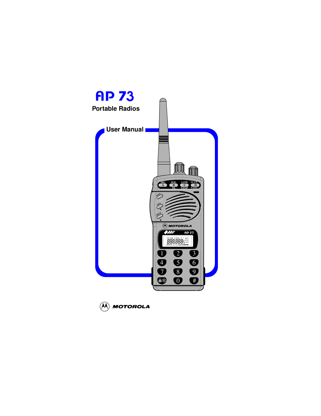 Motorola AP 73 user manual Portable Radios 