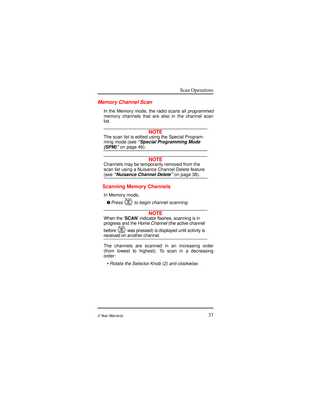 Motorola AP 73 user manual Memory Channel Scan, Before 