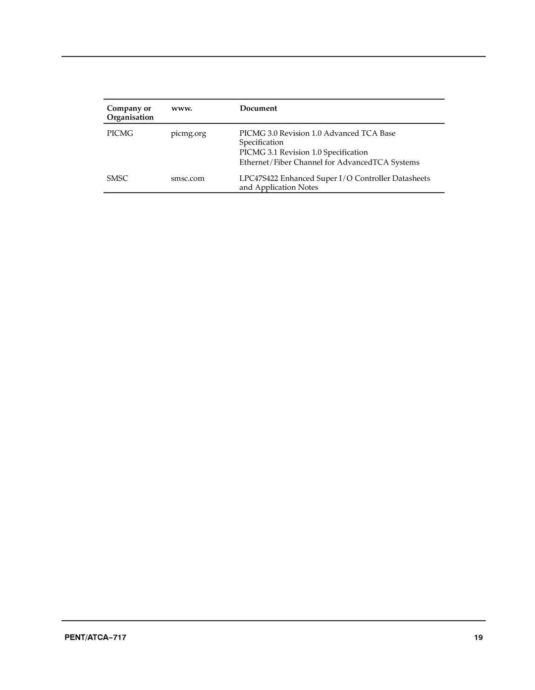 Motorola ATCA-717 manual Smsc 