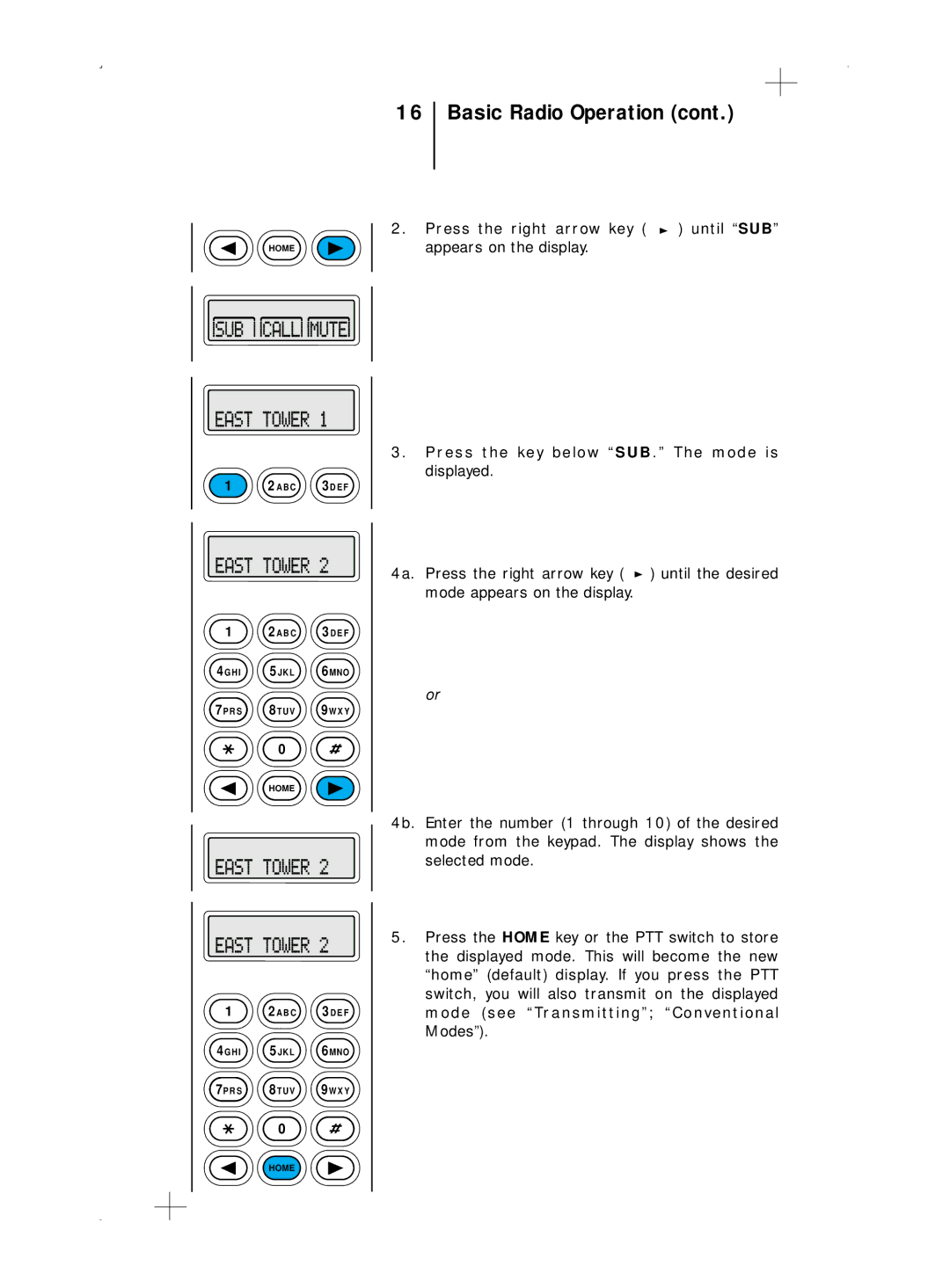 Motorola B5, B7 operating instructions Basic Radio Operation 