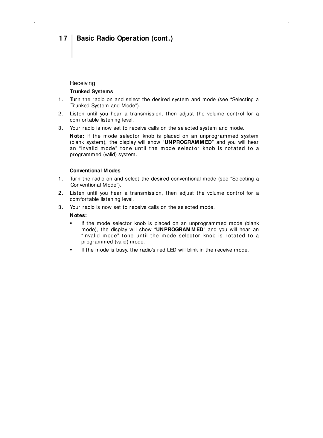 Motorola B7, B5 operating instructions Receiving 