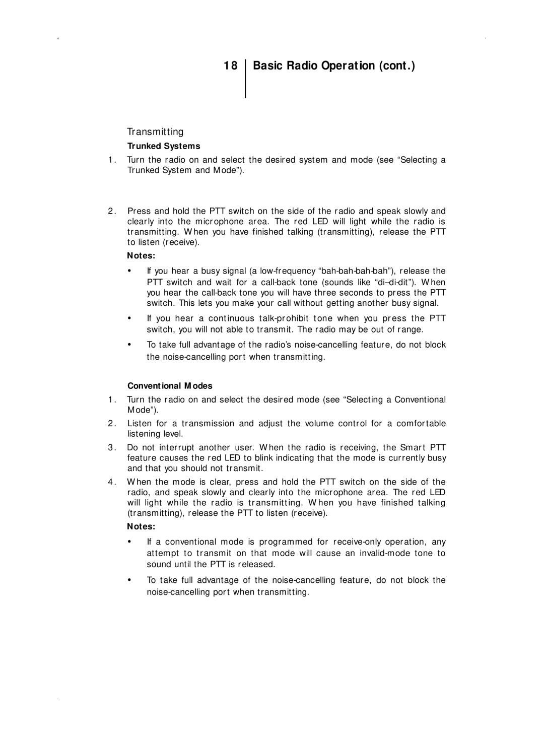 Motorola B5, B7 operating instructions Transmitting 