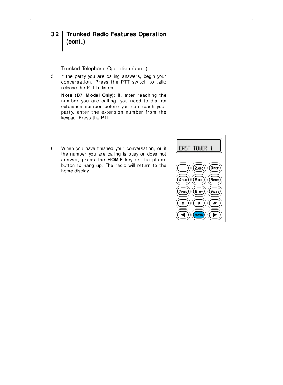 Motorola B5, B7 operating instructions B C 