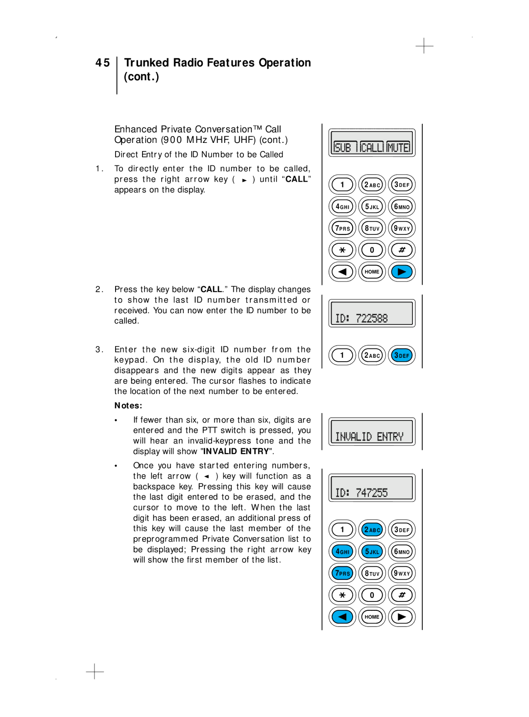 Motorola B7, B5 operating instructions B C E F K L 